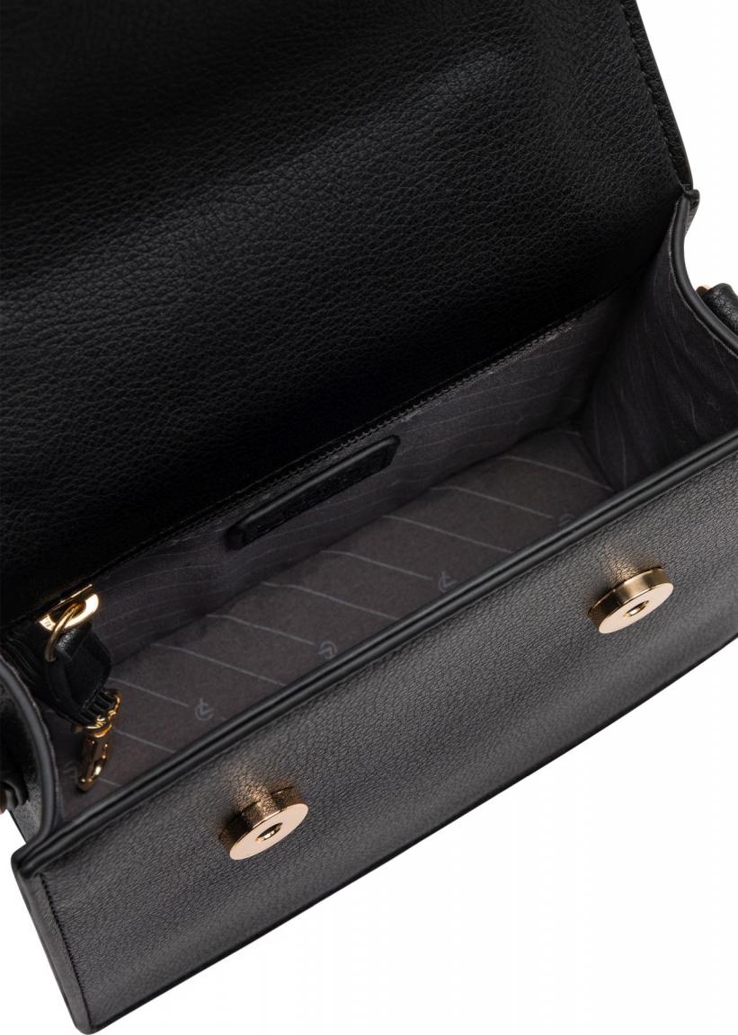L.Credi Abendtasche Konstanze Überschlag schwarz