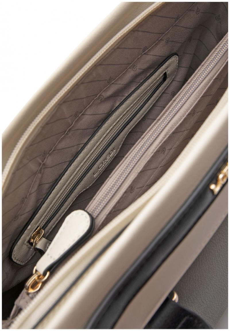 L.Credi Businessshopper Plamena Dark Taupe Multicolor