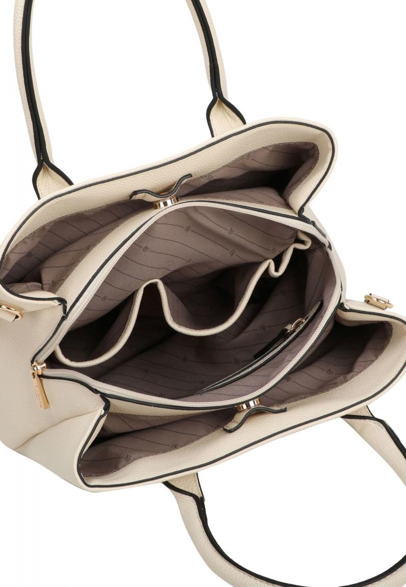 L.Credi Damenhandtasche Polly Creme Beige vegan