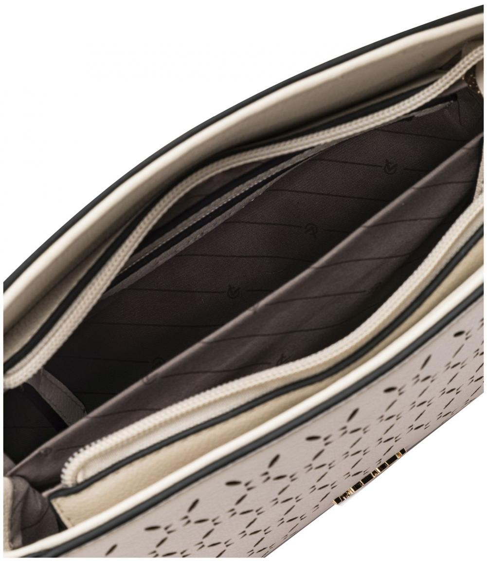 L.Credi Damentasche Crossbody Unterarm Orchidea Creme