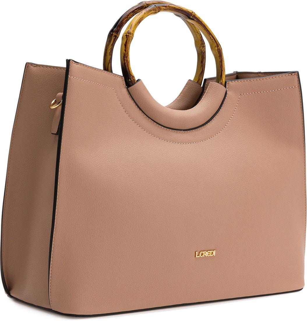 L.Credi Damentasche mit Bambus Henkel Makana Blush zartrosa