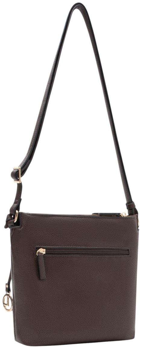 L.Credi Ella Crossover Tasche Chocolate - Dunkelbraun