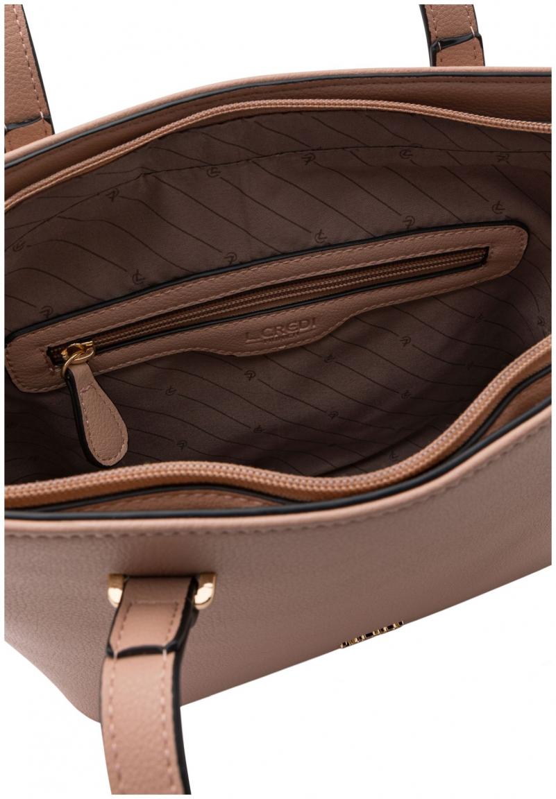 L.Credi Handtasche beige rosa Filippa Blush vegan
