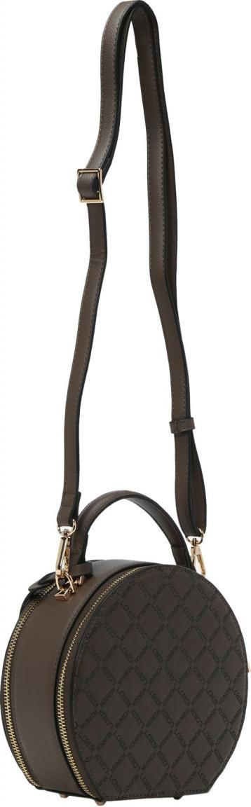 L.Credi Kurzgrifftasche Rund Prägung Filiberta Braun