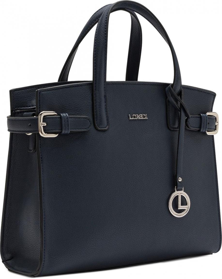 L.Credi Kurzhenkeltasche Isante Marine Satchel Logocharm