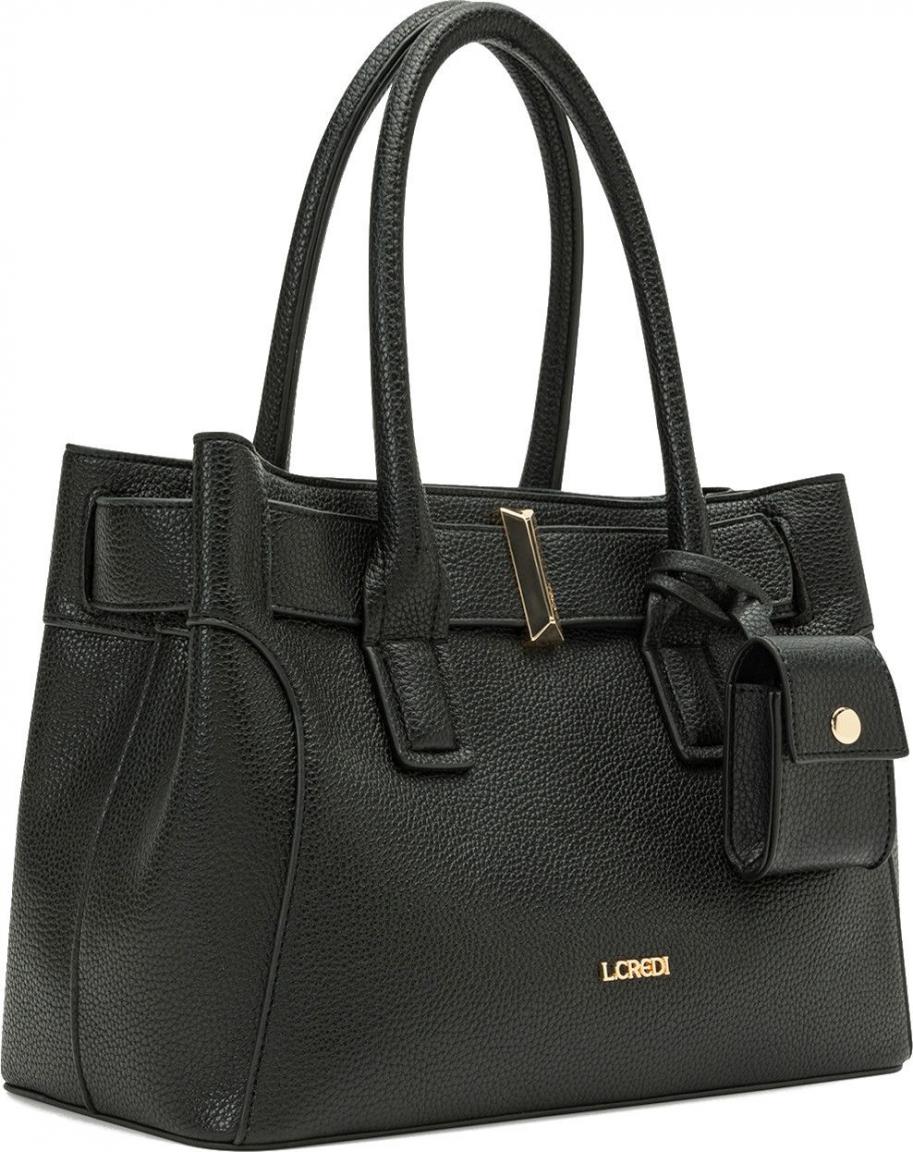 L.Credi Munich Kurzgrifftasche Nadira Schwarz Vegan