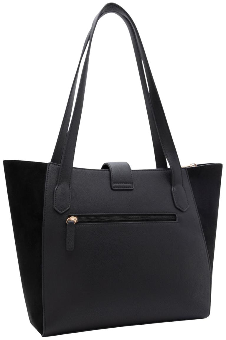 L.Credi Petrina Henkeltasche Velours Schwarz