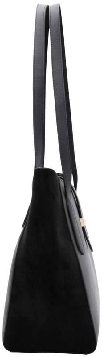 L.Credi Petrina Henkeltasche Velours Schwarz
