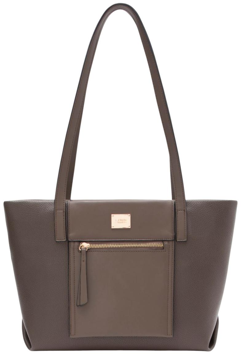 L.Credi Petronilla Henkeltasche Dark Taupe - Braun