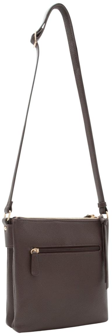 L.Credi Rachida Crossovertasche Chocolate - Braun