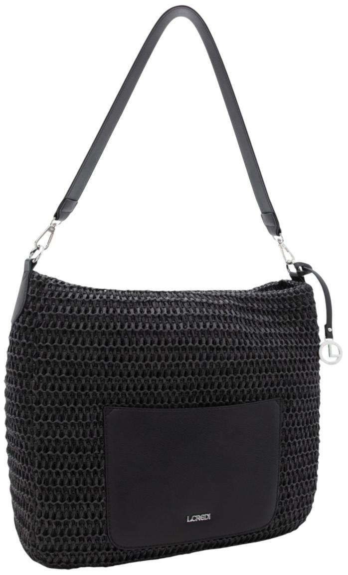 L.Credi Ramina Beuteltasche Bast Schwarz