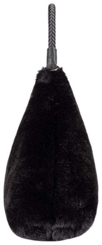 L.Credi Sancia Beuteltasche Kunstfell Schwarz