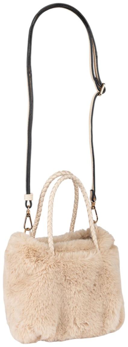 L.Credi Sancia Kurzgrifftasche Kunstfell Dusty - Beige