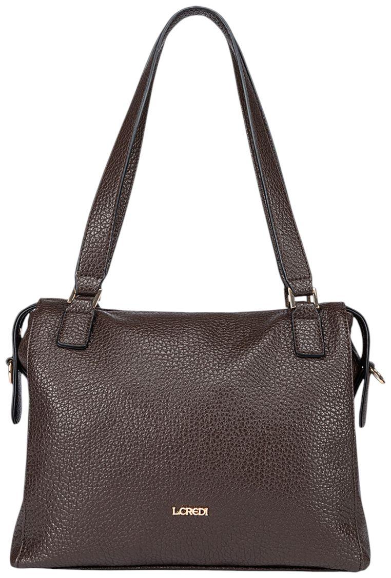 L.Credi Savera Schultertasche Chocolate - Dunkelbraun
