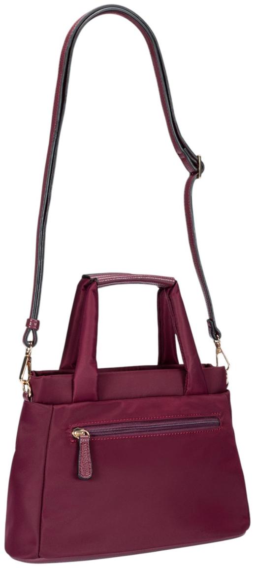 L.Credi Savita Kurzgrifftasche Nylon Cherry Shade - Weinrot