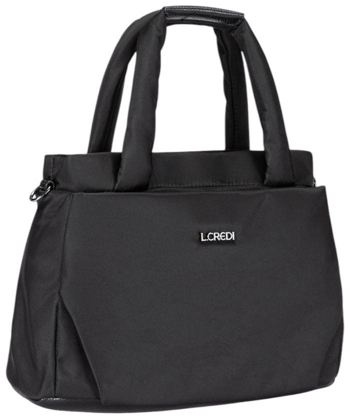 L.Credi Savita Kurzgrifftasche Nylon Schwarz