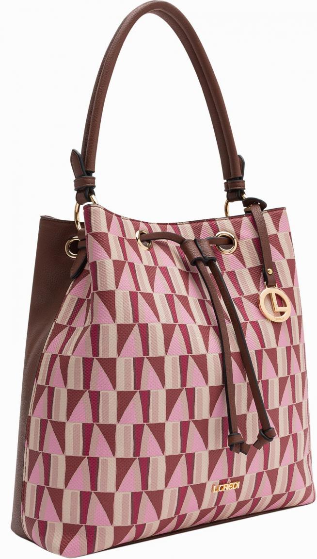 L.Credi Schultertasche Madeline Muster