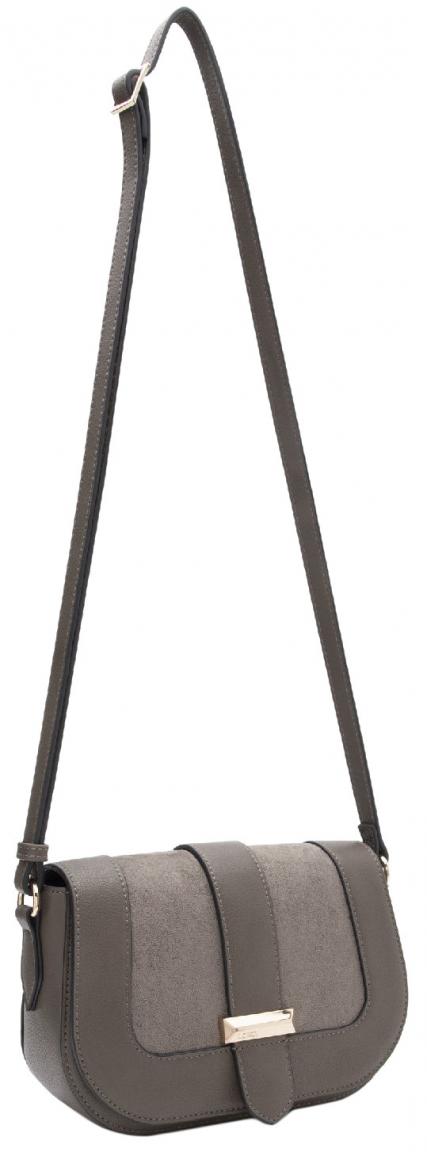 L.Credi Schultertasche Petrina Dark Taupe Materialmix