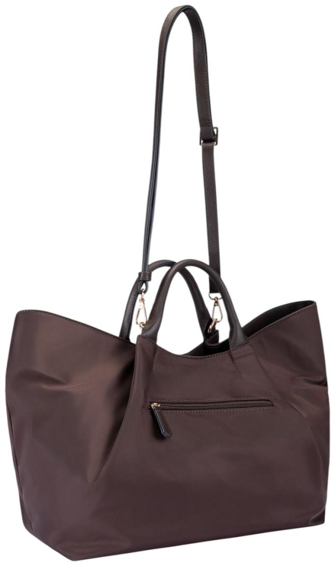 L.Credi Shaindel Beuteltasche Nylon Chocolate - Dunkelbraun