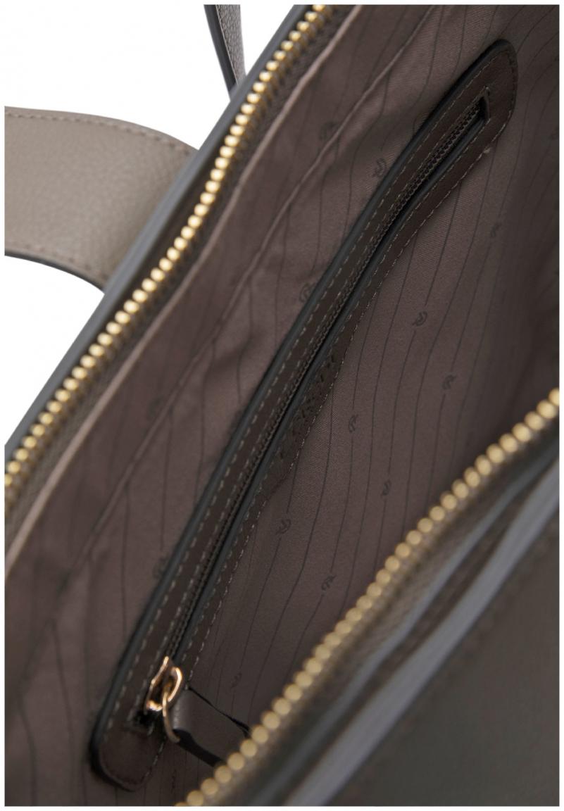 L.Credi Shopper mit Velour Petrina Dark Taupe