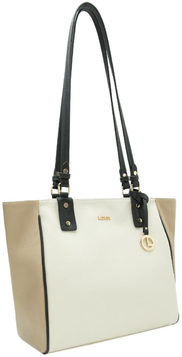 L.Credi Shoppertasche creme Bicolor hellbraun Penia