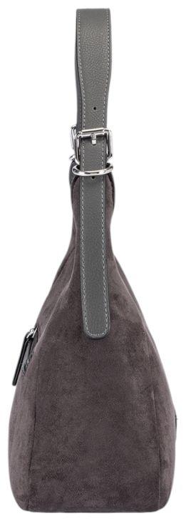 L.Credi Sophronia Schultertasche Veloursimitat Iron - Dunkelbraun