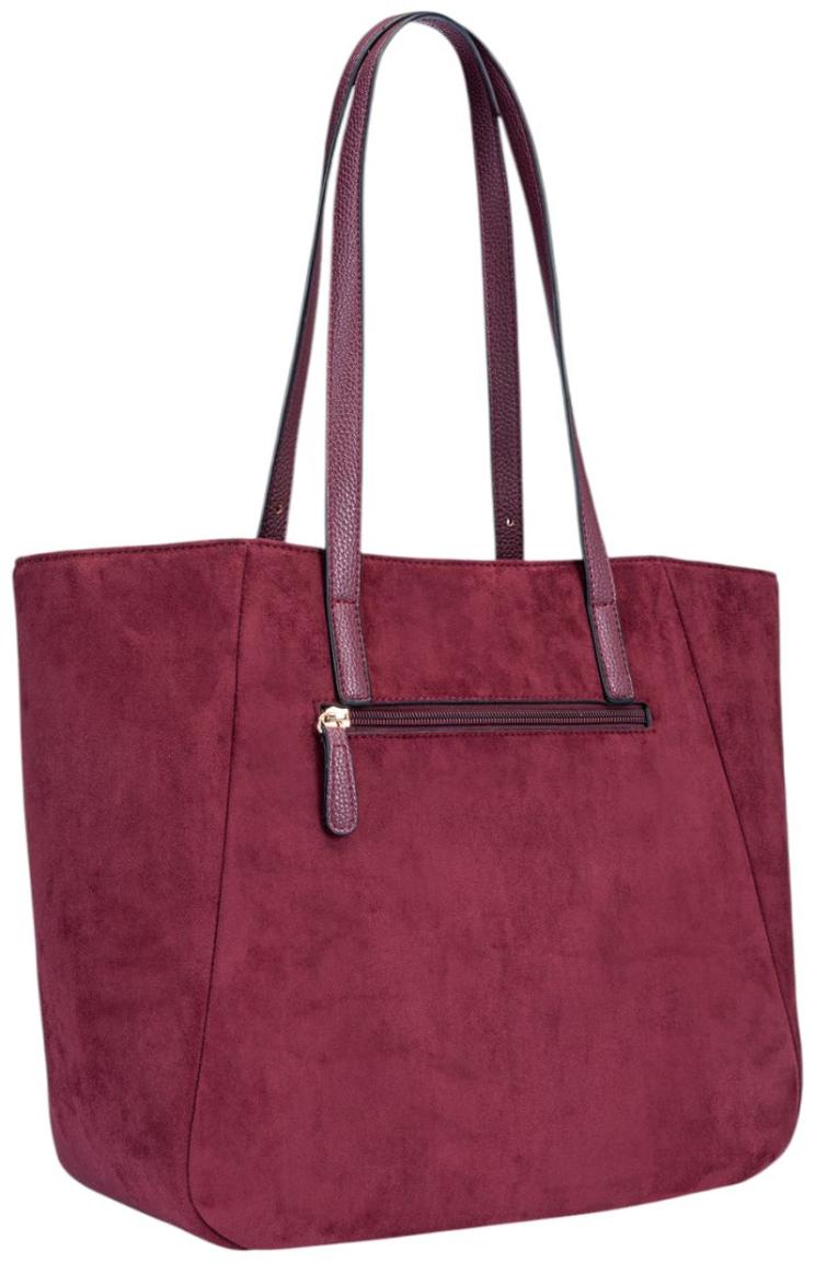 L.Credi Sophronia Shopper Faux-Velours Cherry Shade - Bordeaux