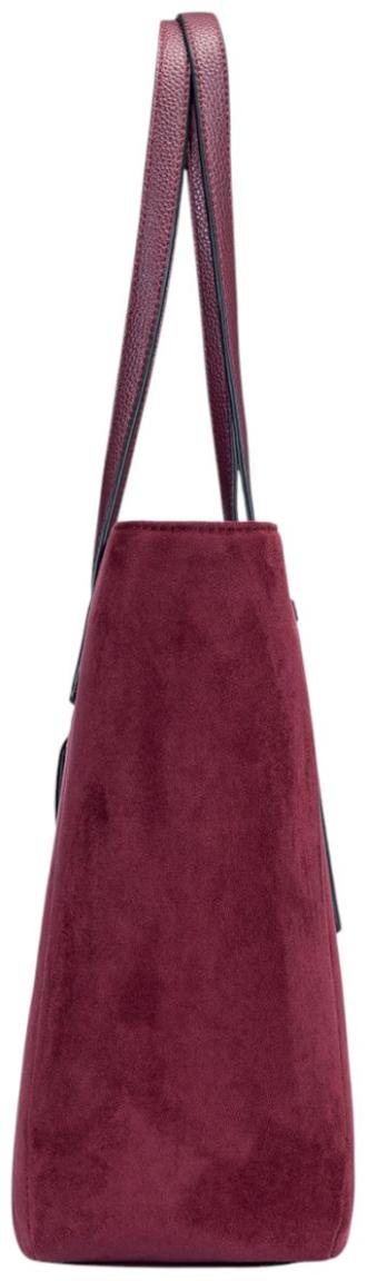 L.Credi Sophronia Shopper Faux-Velours Cherry Shade - Bordeaux