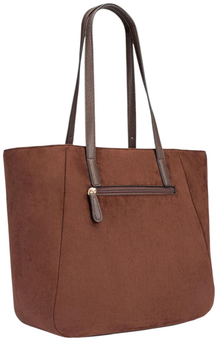 L.Credi Sophronia Shopper Faux-Velours Chocolate - Braun