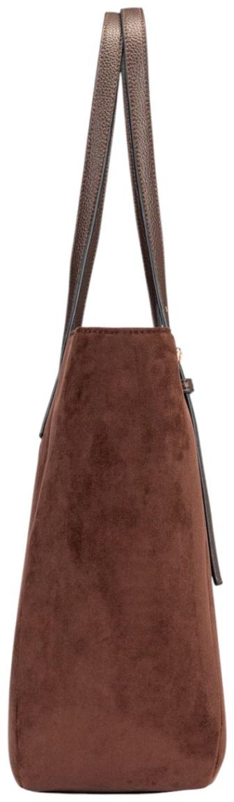 L.Credi Sophronia Shopper Faux-Velours Chocolate - Braun