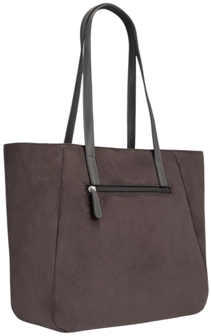 L.Credi Sophronia Shopper Faux-Velours Iron - Dunkelbraun