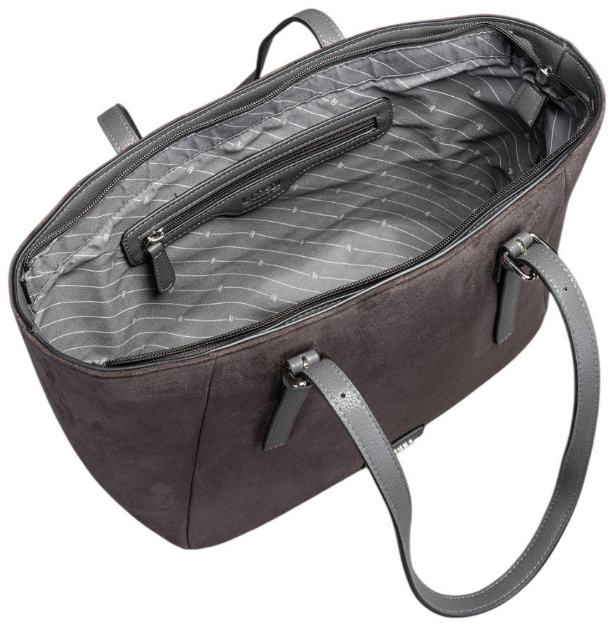 L.Credi Sophronia Shopper Faux-Velours Iron - Dunkelbraun