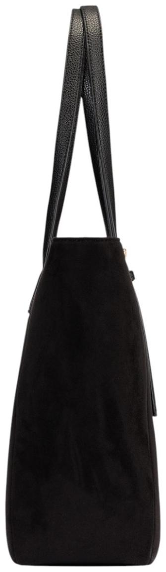 L.Credi Sophronia Shopper Faux-Velours Schwarz