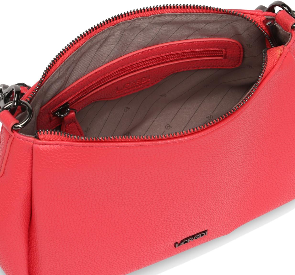 L.Credi auffällige Handtasche Kena Lipstick pink rot vegan