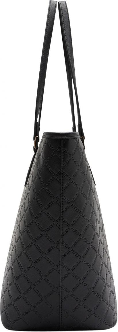 L.Credi geprägte große Handtasche schwarz Filiberta