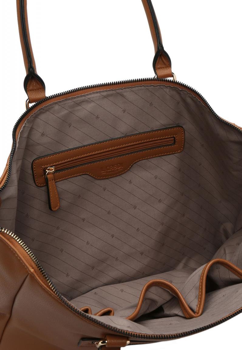 L.Credi große Damenhandtasche Lavinia Cognac