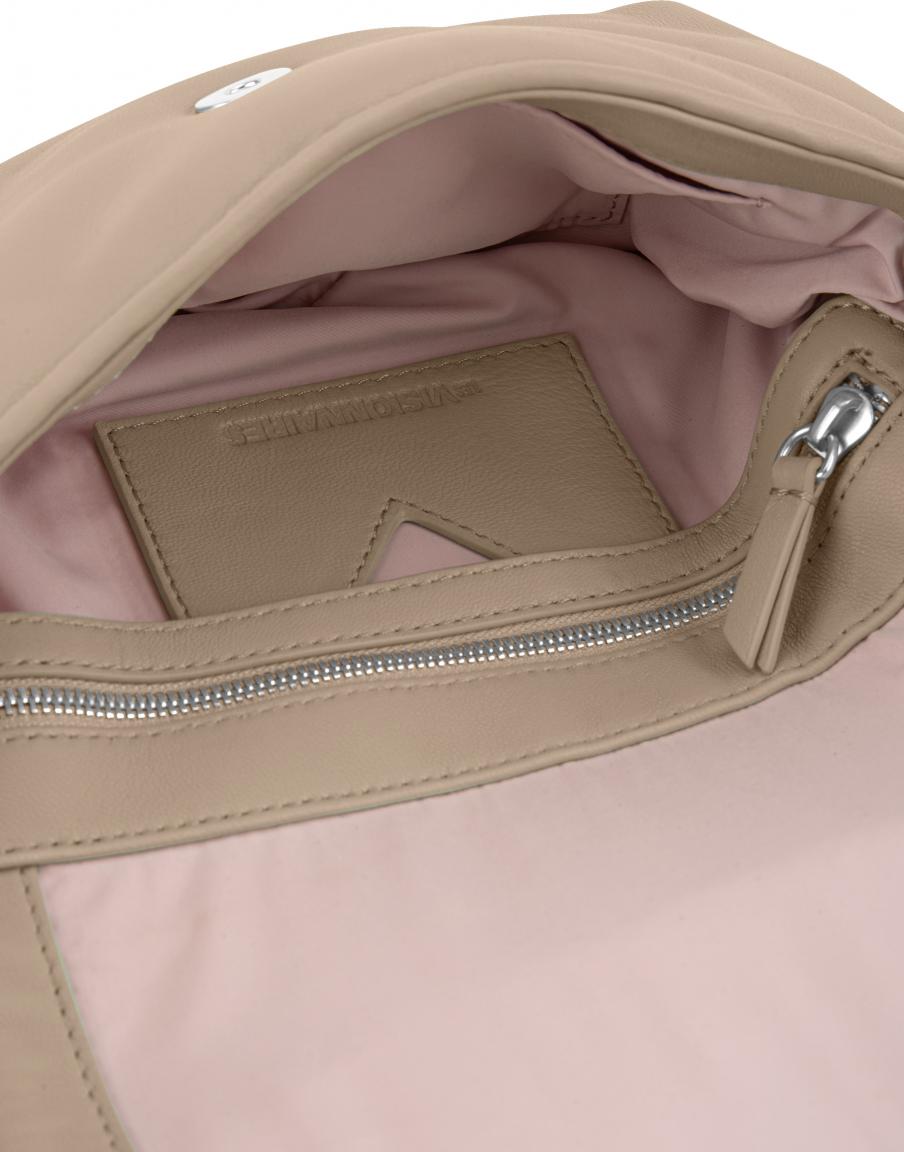 Lammleder Überschlagtasche Les Visionnaire Nila Cappuccino Beige