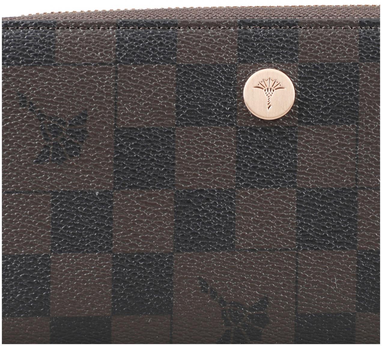 Langbörse Melete schwarz braun kariert Joop Cortina Piazza Seal Brown