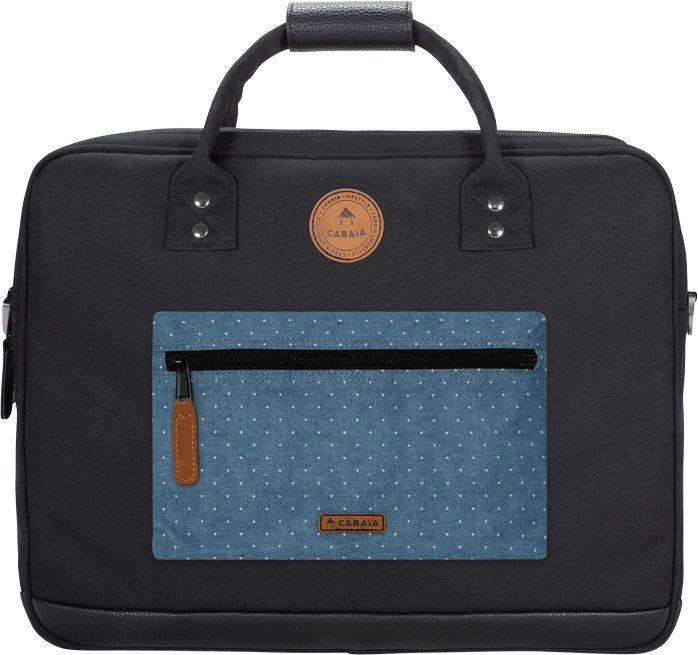 Laptoptasche Cabaia Messenger Berlin schwarz nachhaltig