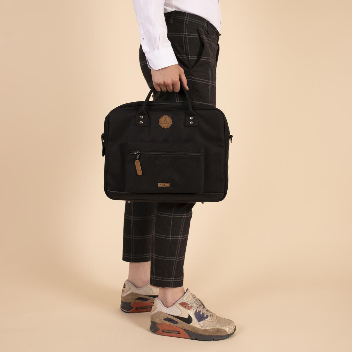 Laptoptasche Cabaia Messenger Berlin schwarz nachhaltig
