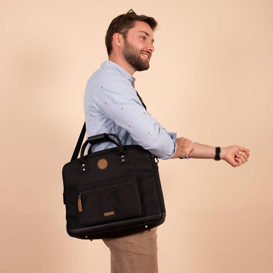 Laptoptasche Cabaia Messenger Berlin schwarz nachhaltig