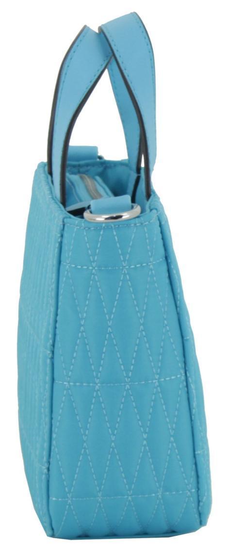 Layla Mini Guess kleine Damenhandtasche Auqa Türkis Steppnähte