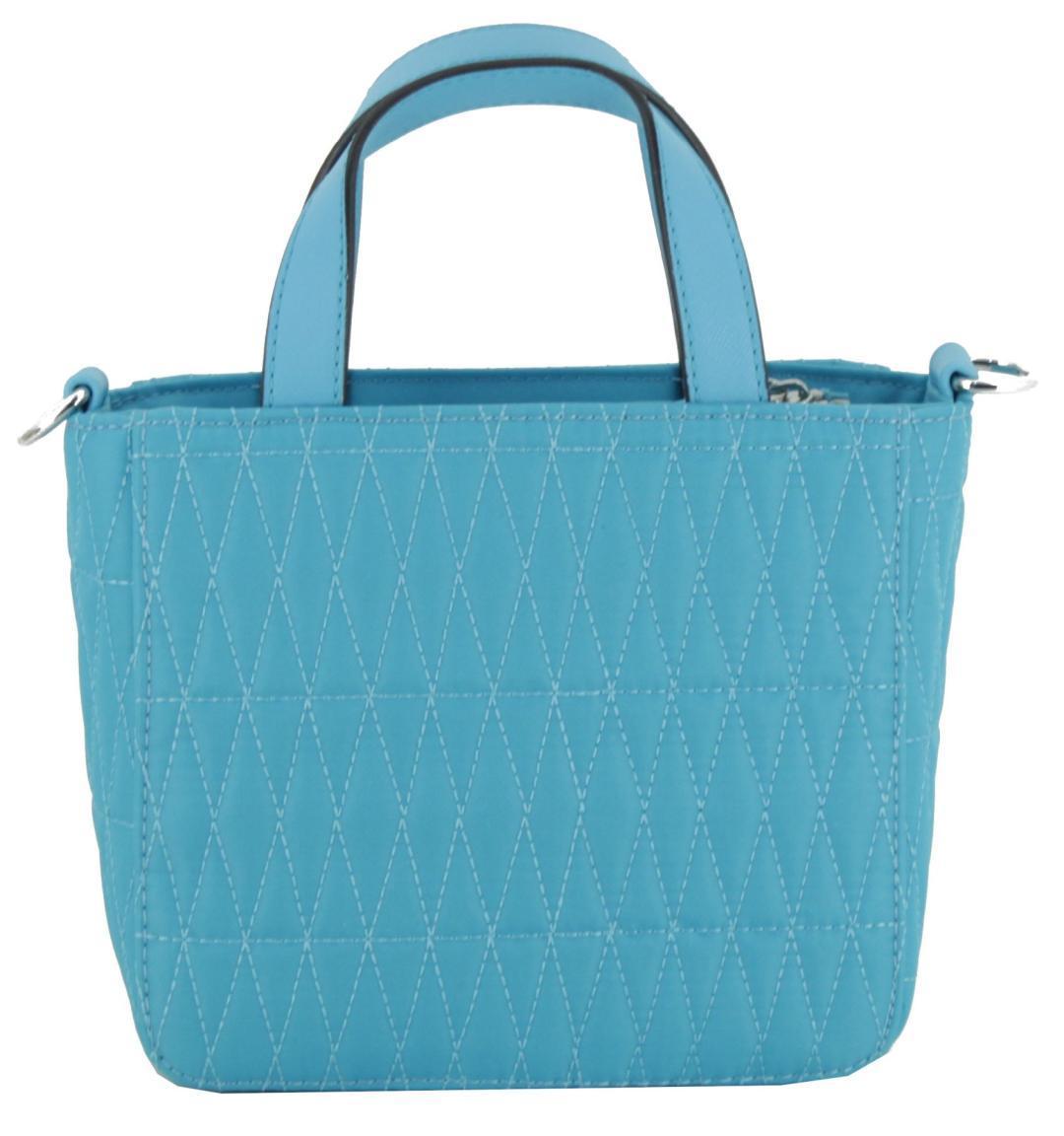 Layla Mini Guess kleine Damenhandtasche Auqa Türkis Steppnähte