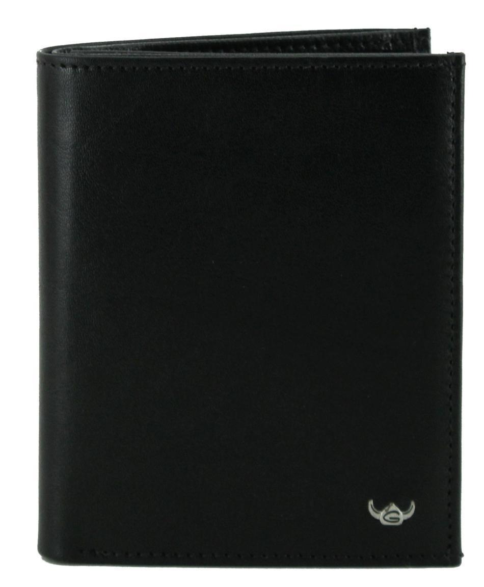 Leather Wallet Man Golden Head Colorado Black Datensafe