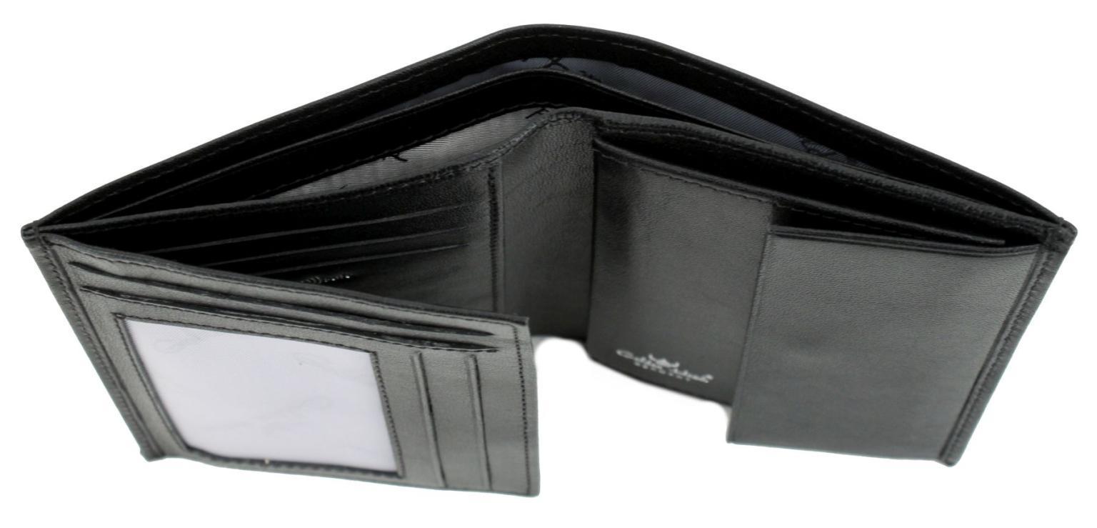 Leather Wallet Man Golden Head Colorado Black Datensafe