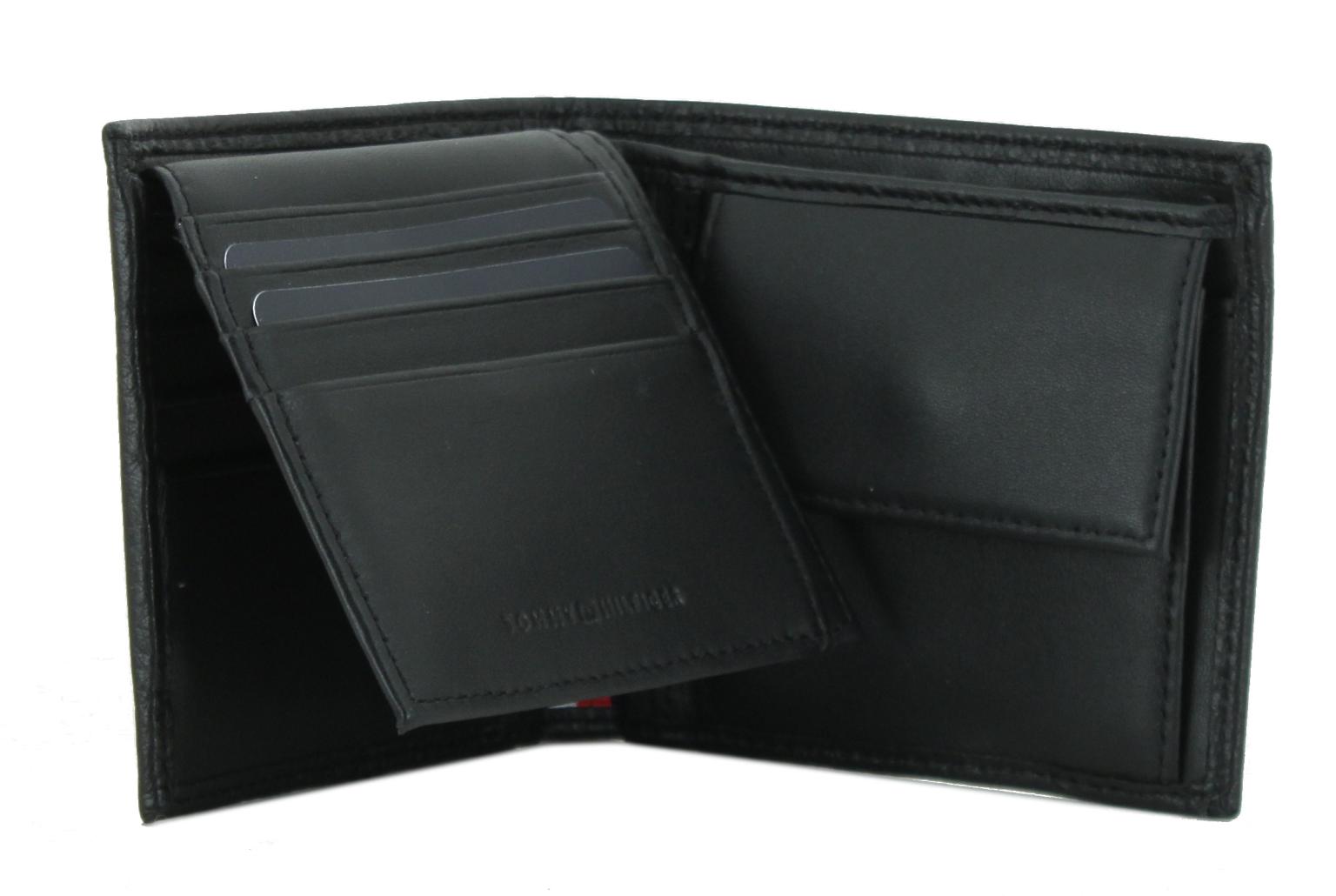 Lederbörse Tommy Hilfiger Premium Leather Black CC Flap and Coin
