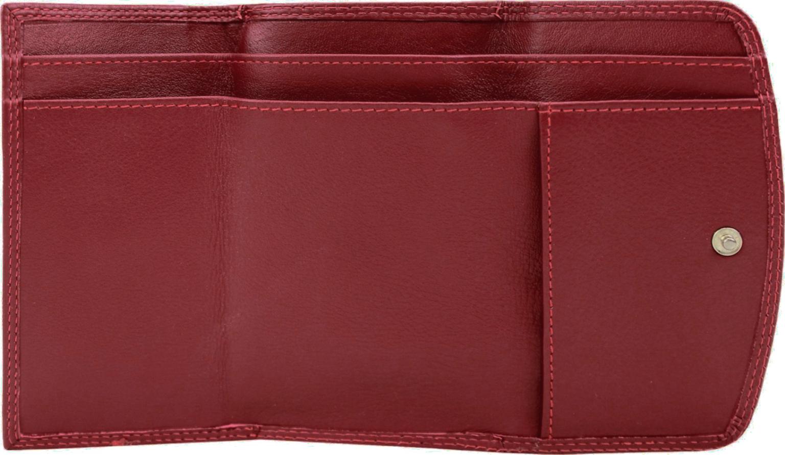 Lederbörse mit Metallbügel Golden Head Polo Rot