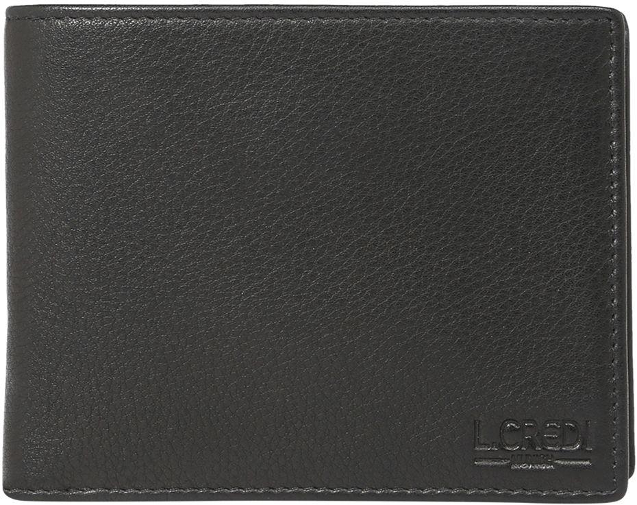 Ledergeldbörse schwarz Oliver L.Credi Flap