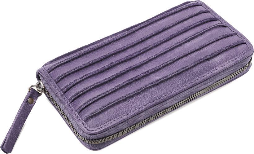 Lederörse Wallet Riffel lila Lavender FREDsBRUDER Ziparound