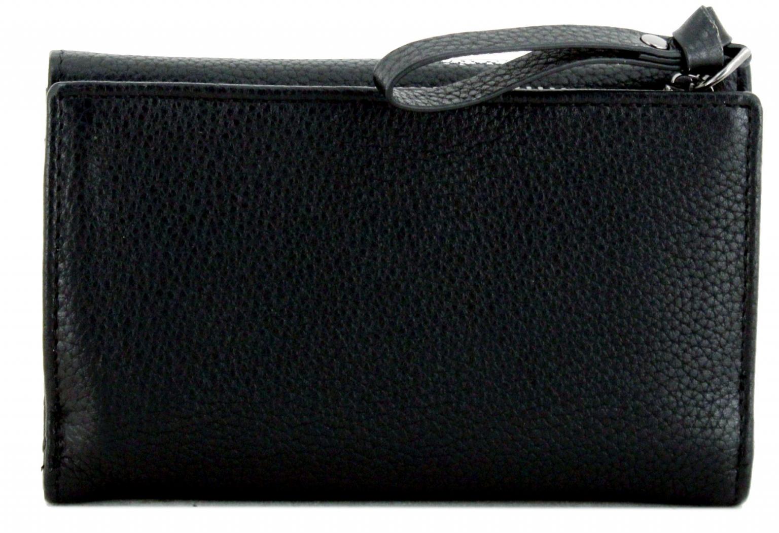Lederportmonee Damen Camel Active Pura Medium Flap Black